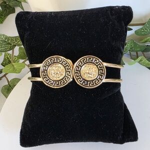 Gold Filled Clamper Greek Key Bracelet